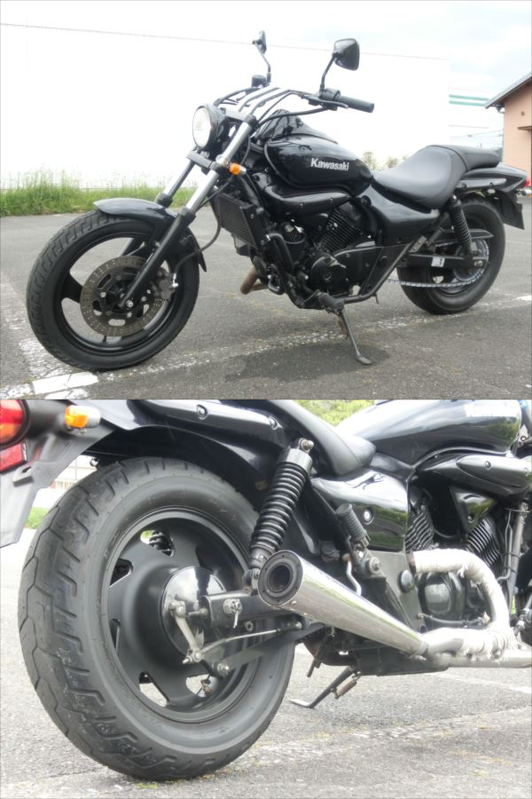 カワサキ エリミネーター250Vのホイール(前後2本セット)中古品
